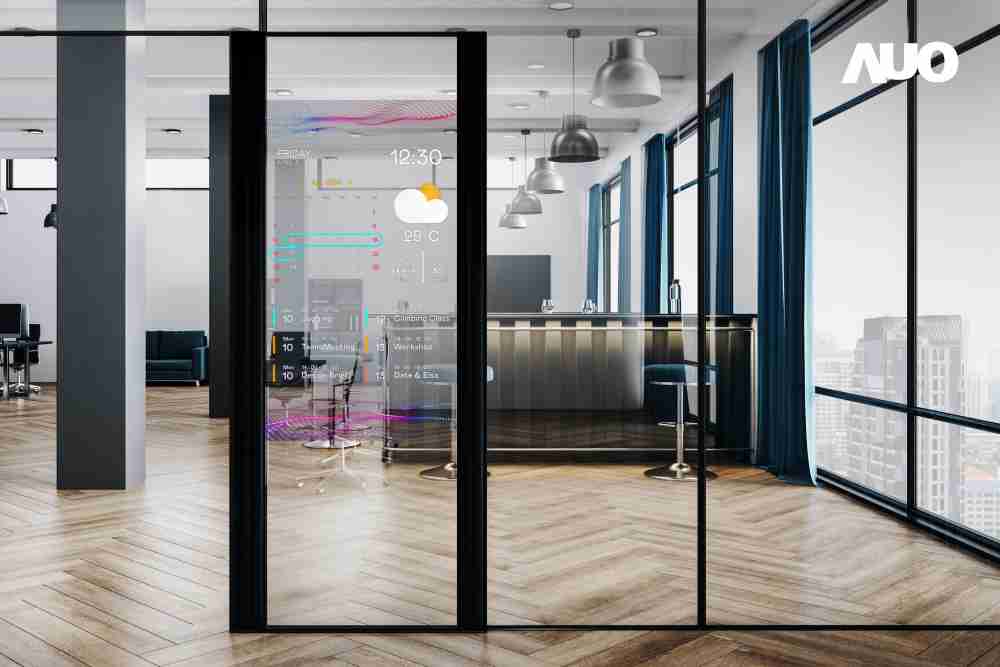 60吋Micro LED透明窗屏显示器，，，，可依需求调整并延伸应用于不同场域，，包括汽车侧窗或家庭玄关、、、智慧橱窗、、商业展示等面向，，提供丰富的信息娱乐内容